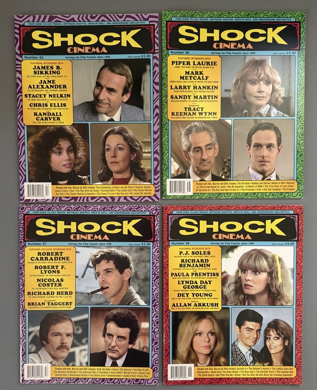 Lot 4 Shock Cinema Magazines #53-56-57-58 2018 2019 2020 Film Fanatics Cult