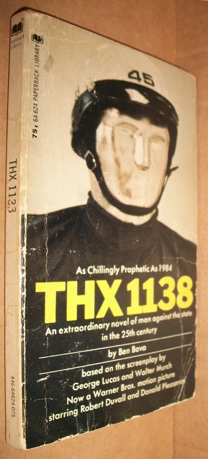 THX1138 Ben Bova vtg Paperback Library 75c 64-624 stated 1st printing 1971 Good