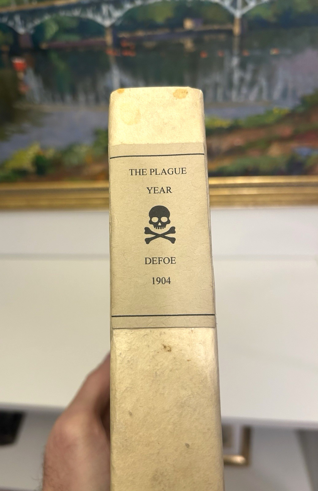 1904- A Journal of The Plague Year- Daniel Defoe- VELLUM Binding- Bubonic- DEATH