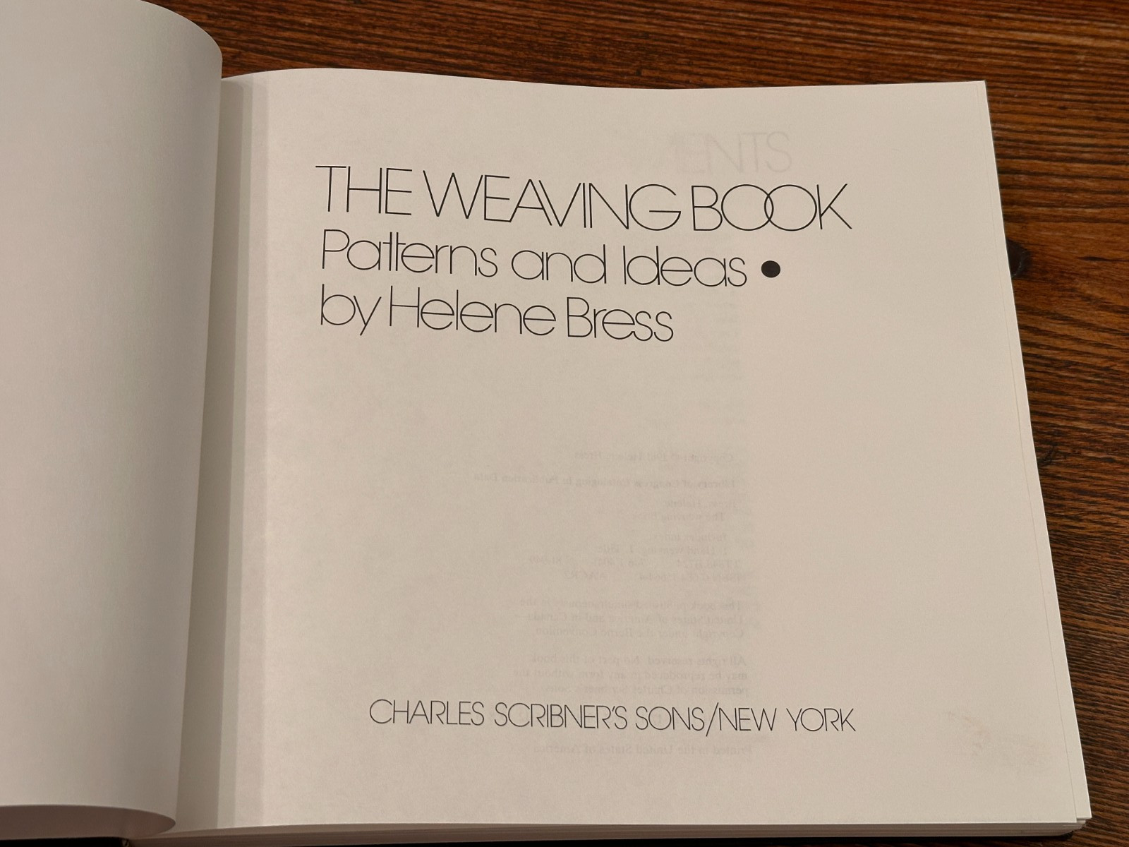 THE WEAVING BOOK Patterns & Ideas Helene Bress hardcover 548 pages