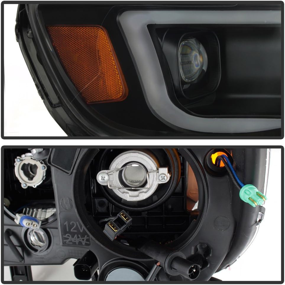 – for 2015-2022 Chevy Colorado Black Housing Smoked Lens LED Tube Dual Projector