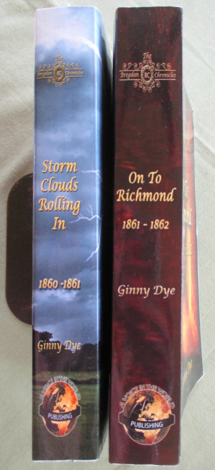 THE BREGDAN CHRONICLES 2 Book Lot GINNY DYE #s1 & 2 Civil War Historical Romance