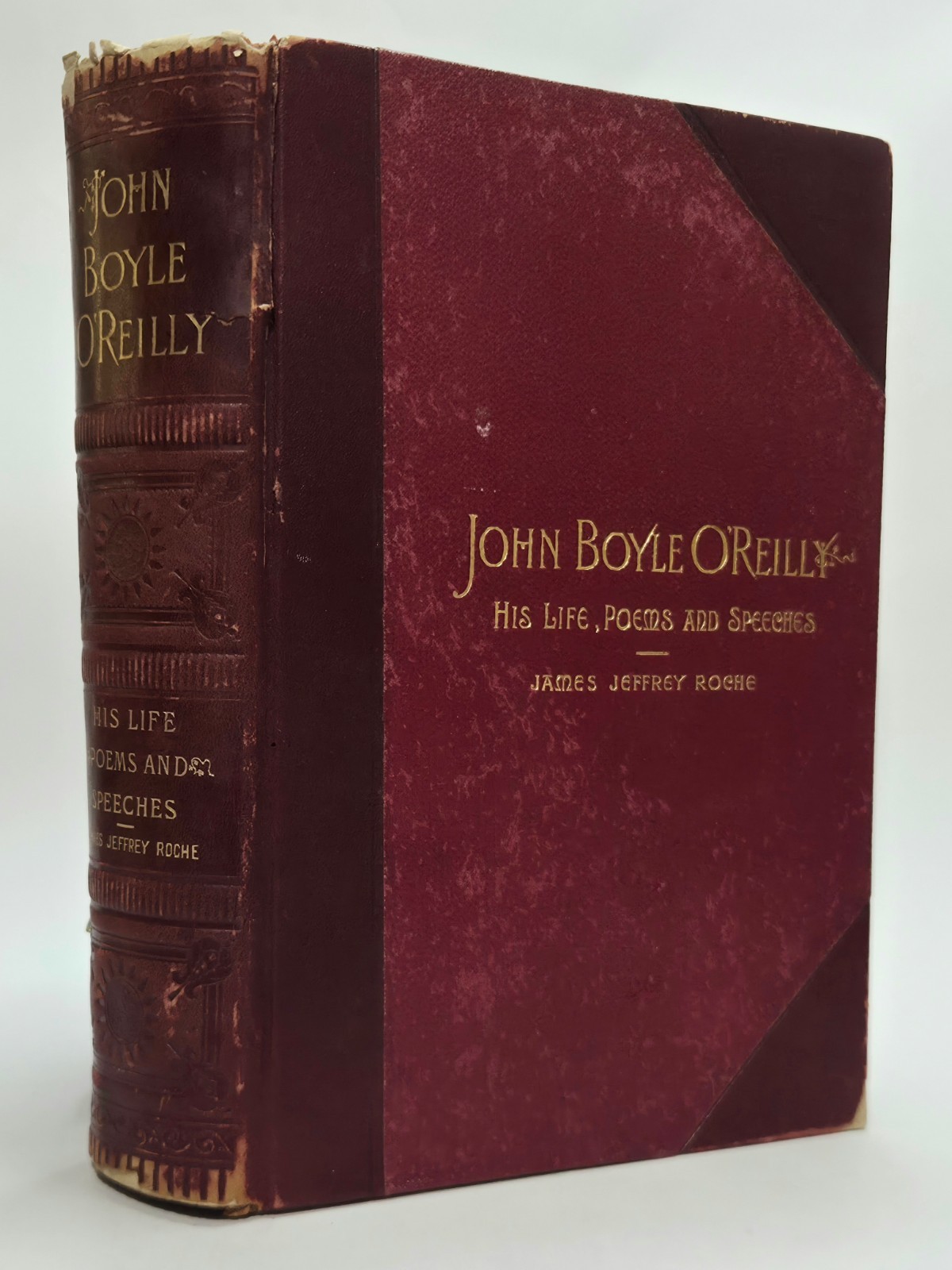 1891 John Boyle O’Reilly His Life Poems and Speeches-Roche-Leather-Antique
