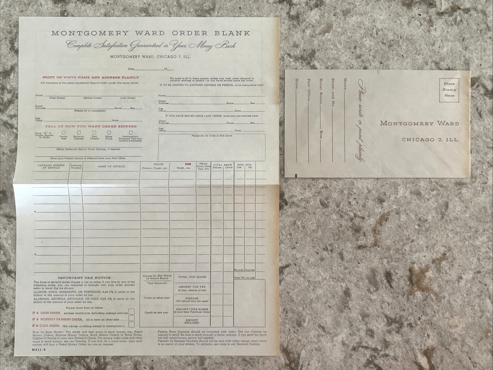 1955 Montgomery Ward Farm Book Illustrated Catalog w/order form 182 pages EX