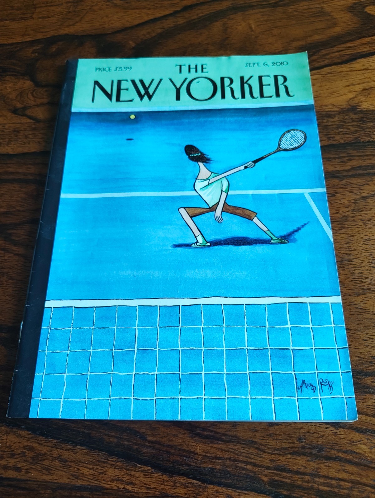 The New Yorker Magazine 6 September 2010 “Oops!” Tennis Cover by Arnold Roth GC