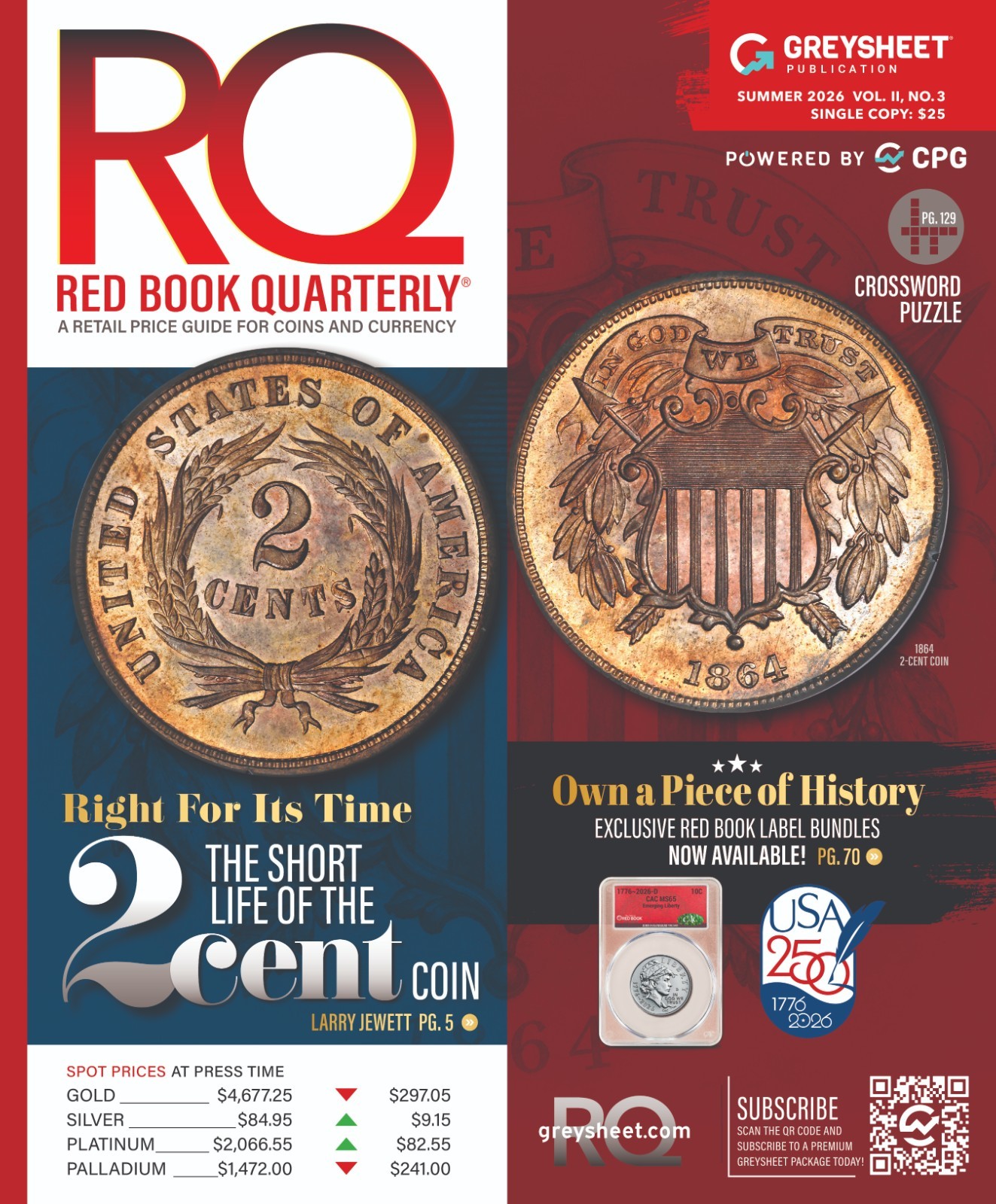 NEW – Summer Red Book Quarterly Retail Pricing for US Coin & Currency.