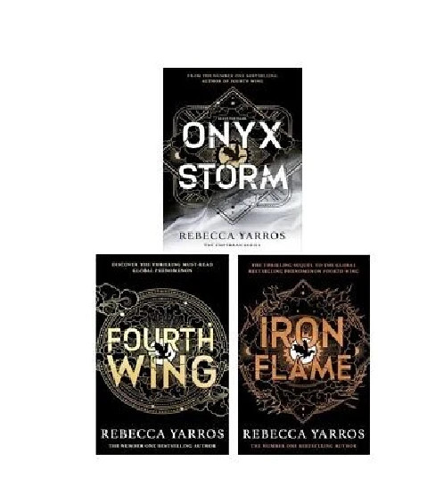 The Empyrean Series 3 Book Collection Set: Fourth wing+Iron flame, onyx Freeship