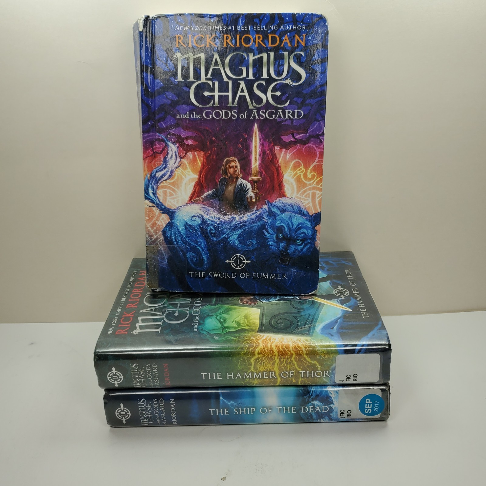 Magnus Chase and the Gods of Asgard Set by Rick Riordan, HC Lot Complete 1-3