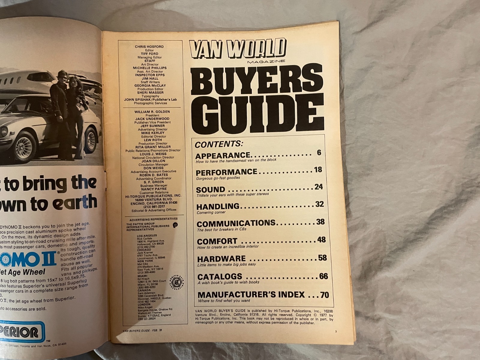Van World Buyer’s Guide Magazine February 1978 Grilles Spoilers Windows Sunroofs