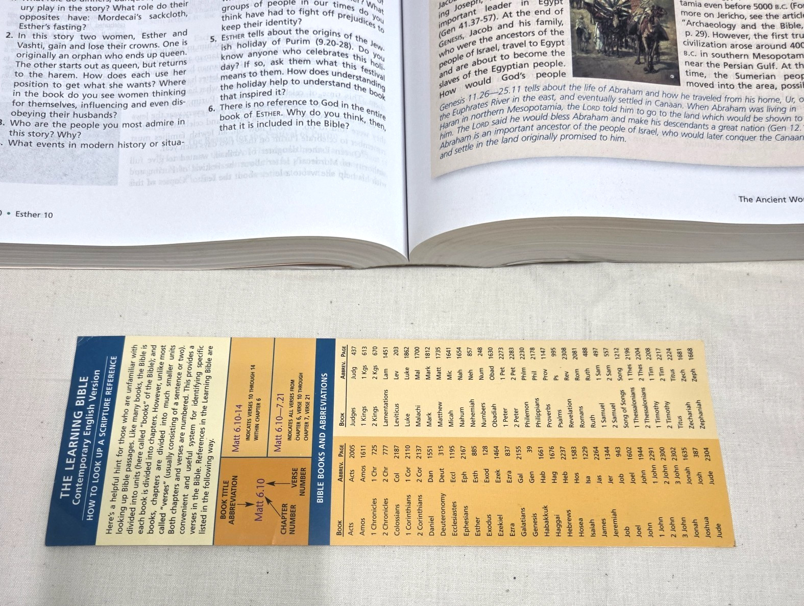 The Learning Bible Contemporary English Version Flex Cover 1995 VTG Pre-Loved