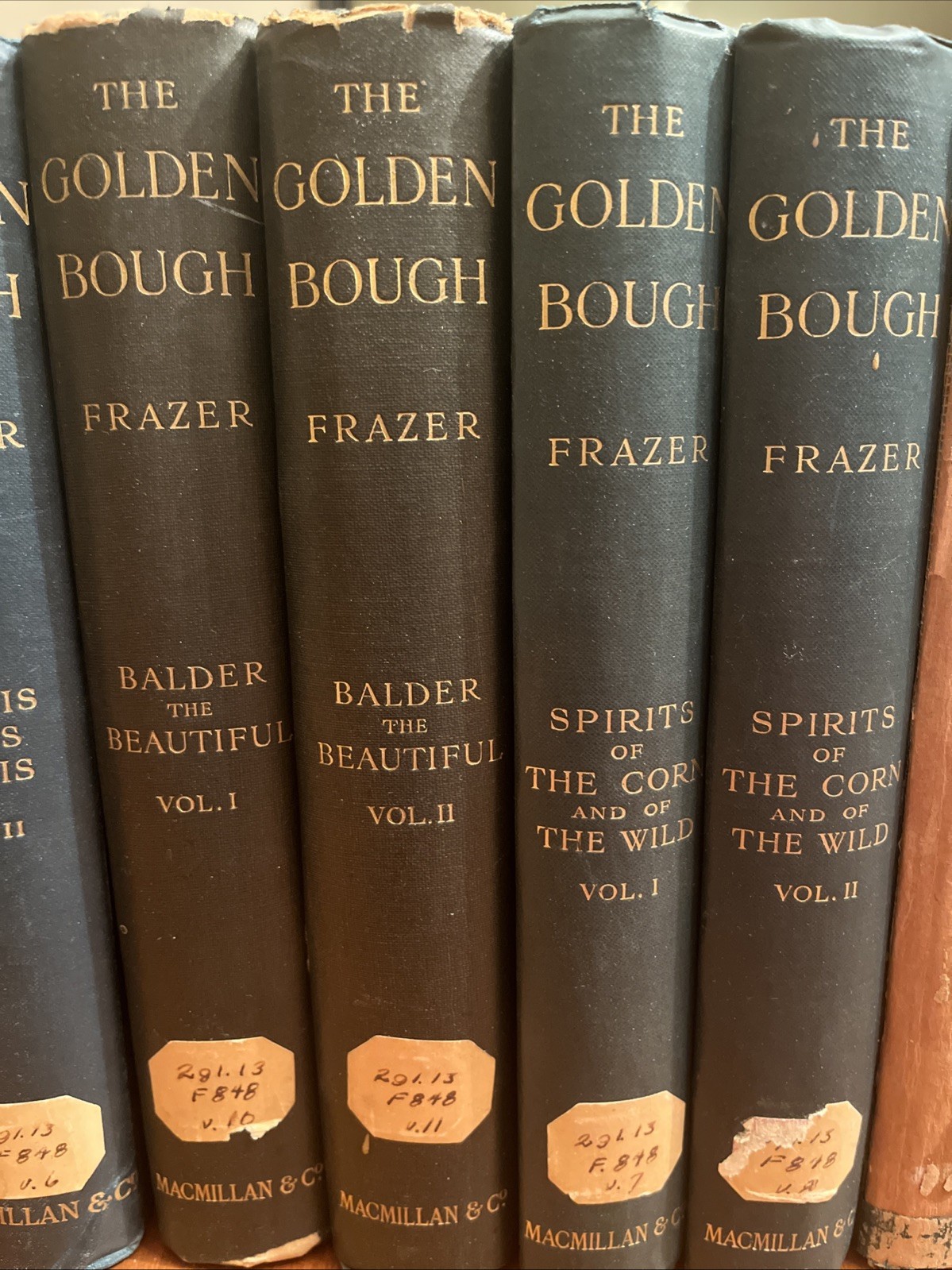 THE GOLDEN BOUGH Study In Magic Religion 12 Vols Frazer 3rd Ed 1911 Set