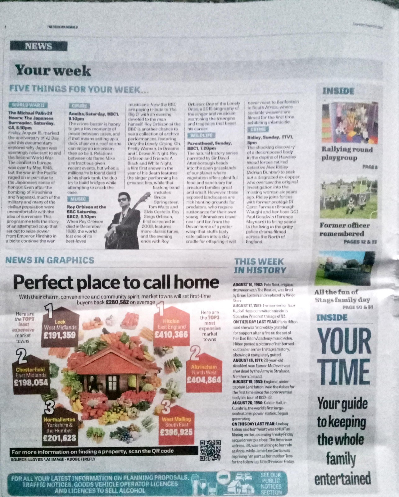 Roy Orbison Article Thursday August 14 2025 The Falkirk Herald
