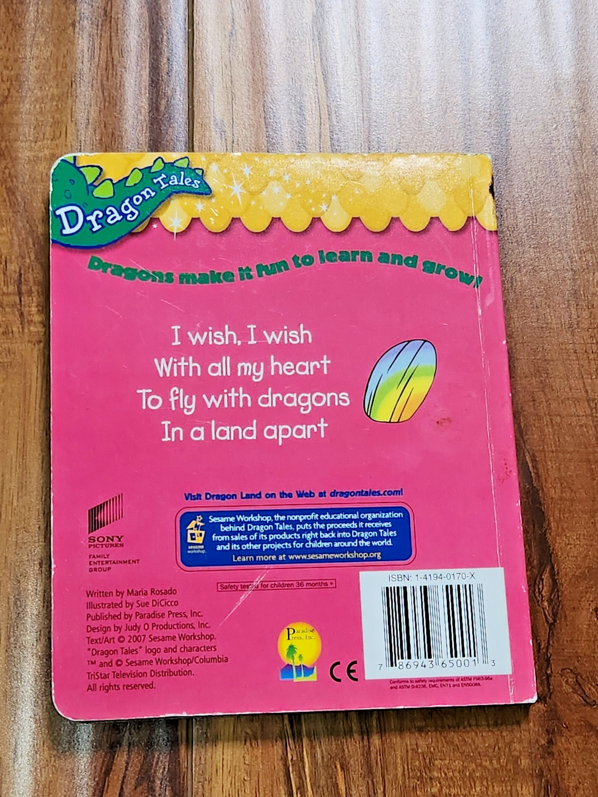 Dragon Tales I Wish Interactive Sound Book Works 2007 Ages 3+
