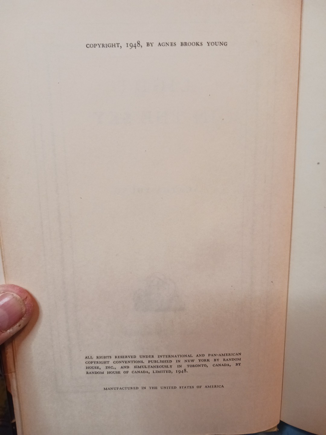 Light in the Sky by Agatha Young 1948 Edition HC Book