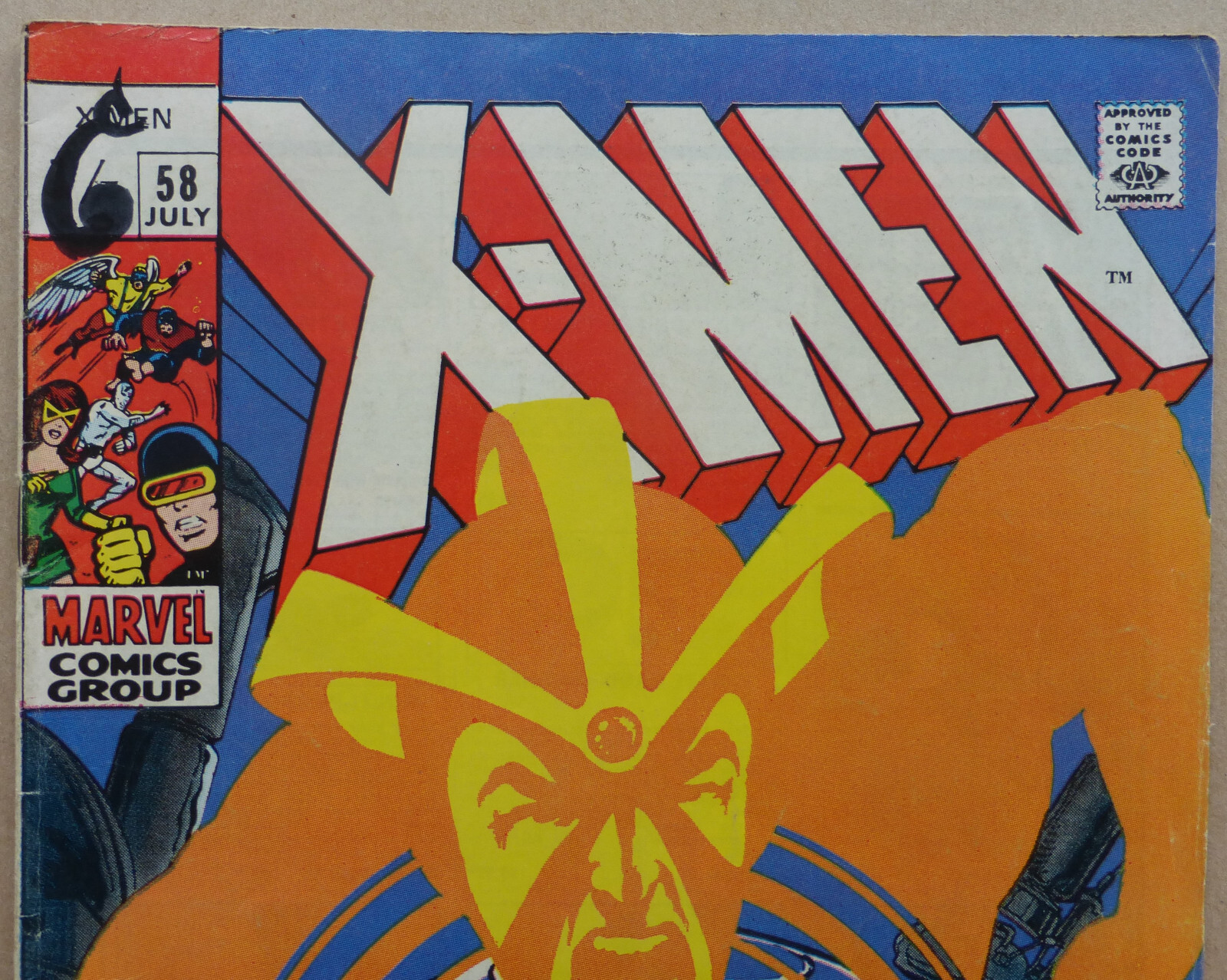 X-MEN #58, KEY ISSUE, NEAL ADAMS ART AND 1st APPEARANCE OF “HAVOK” IN COSTUME.