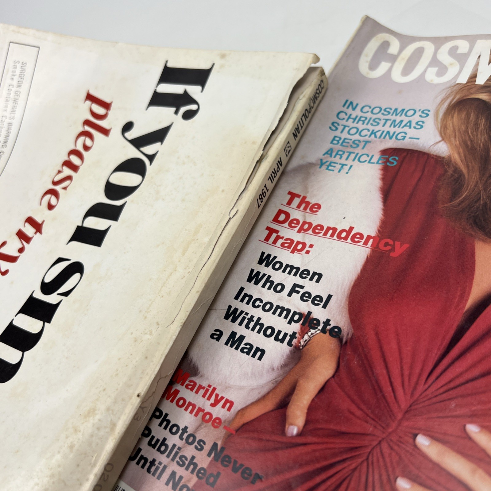 Vintage Cosmopolitan Magazine Lot of 3 Apr 1985 Dec 1986 Apr 1987 Fair Readable