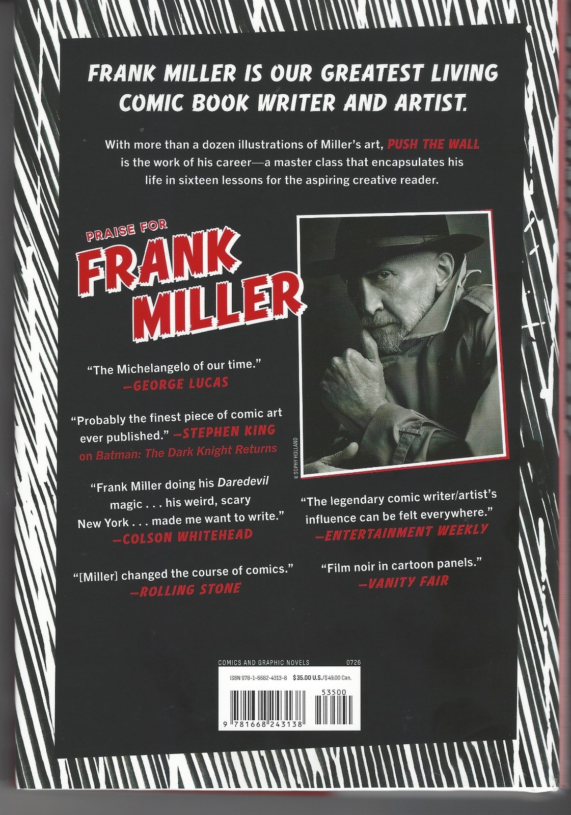 Frank Miller SIGNED BOOK Push the Wall Hardcover NEW In Hand Ships Within 1 day!