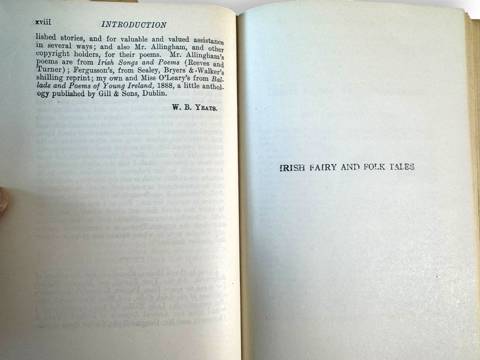 Irish Fairy And Folk Tales Edited By William Butler Yeats – 1918