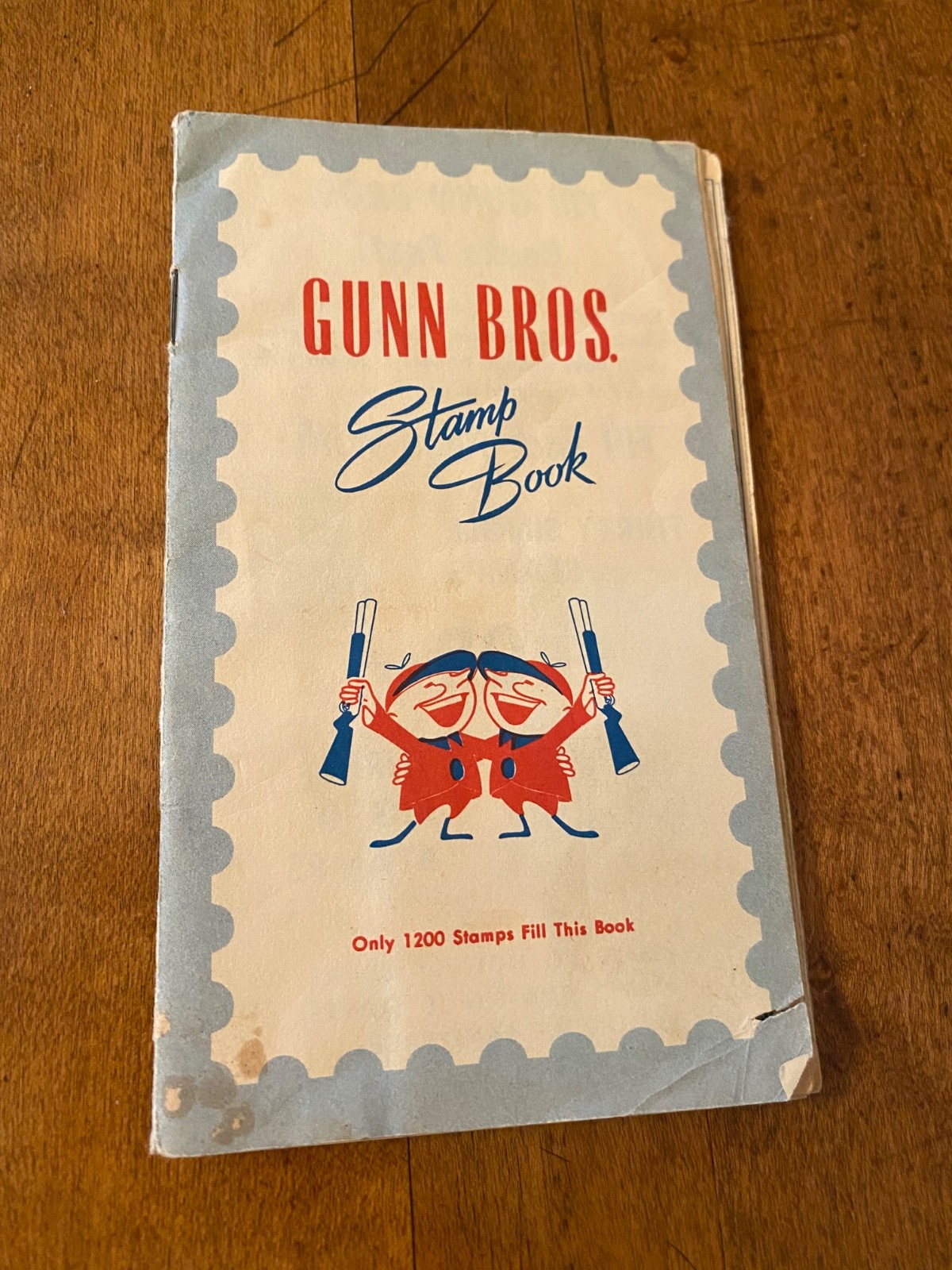 Vintage Gunn Bros Stamp Book Partially Filled