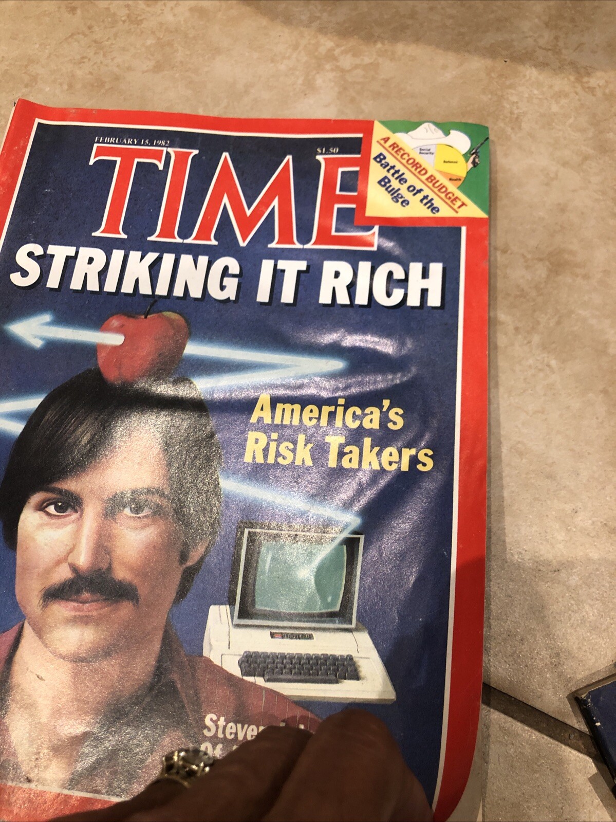 TIME MAGAZINE FEBRUARY 15, 1982 STEVE JOBS APPLE COMPUTERS STRIKING IT RICH RARE