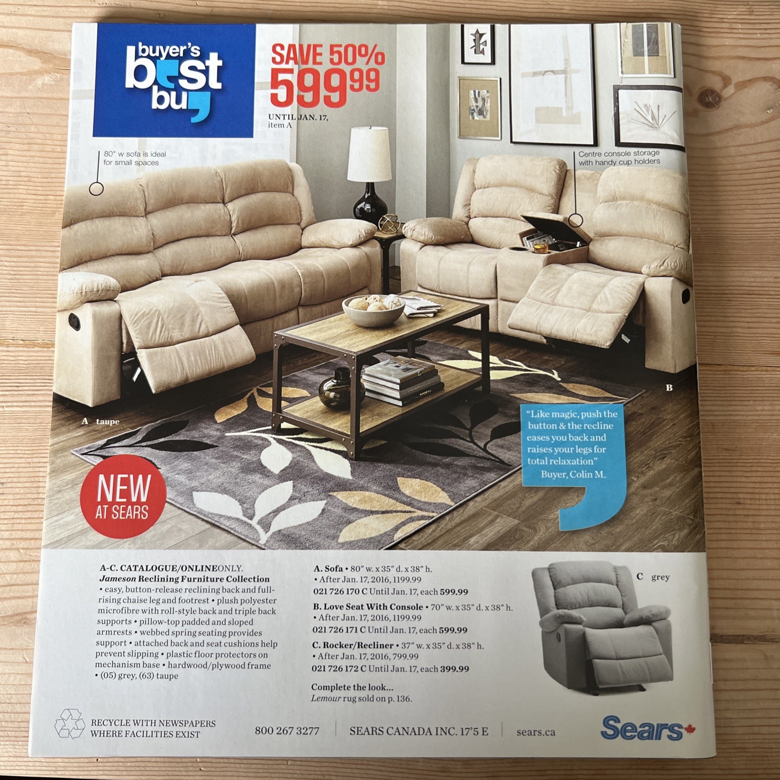 Vintage Sears 2015 Buyer’s Best Buy Sale Catalog Fashion Electronics Clothing