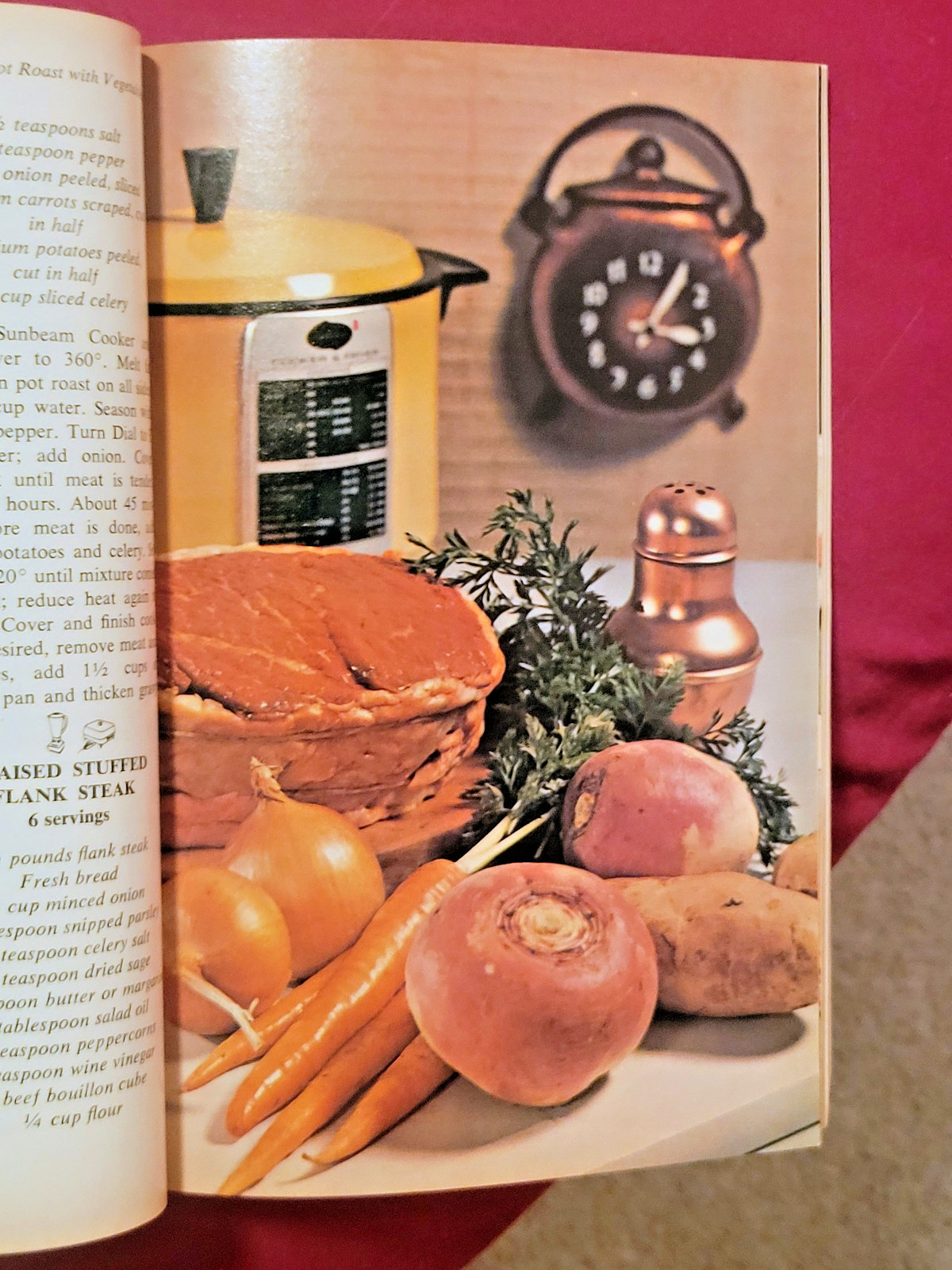 VTG 1970 Sunbeam Portable Electric Cookery Cookbook Bonnie Brown Multi Cooker