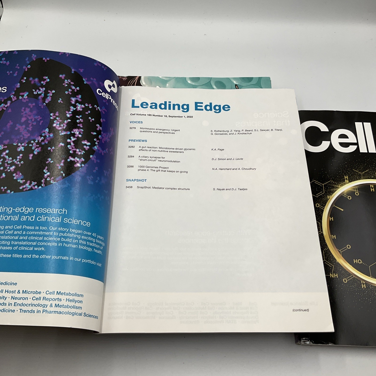 Cell Magazine Medical Journal Lot Of 9 Vol 185 #12, 13,17, 18, 19, 20,21,22-2022
