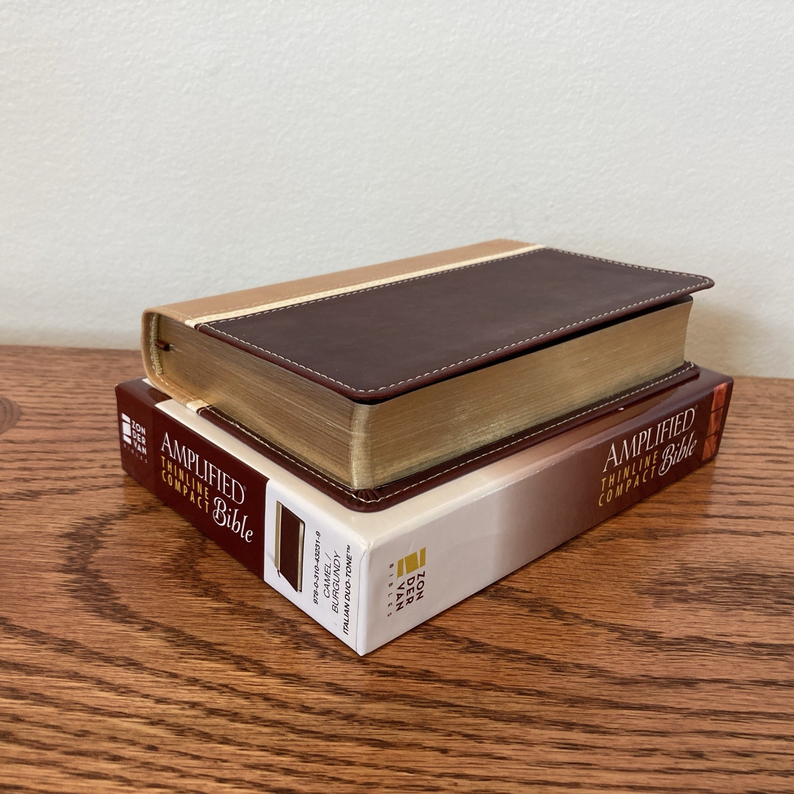 Amplified Classic 1987 Thinline Compact Bible – Brown and Tan Duotone – AMPC