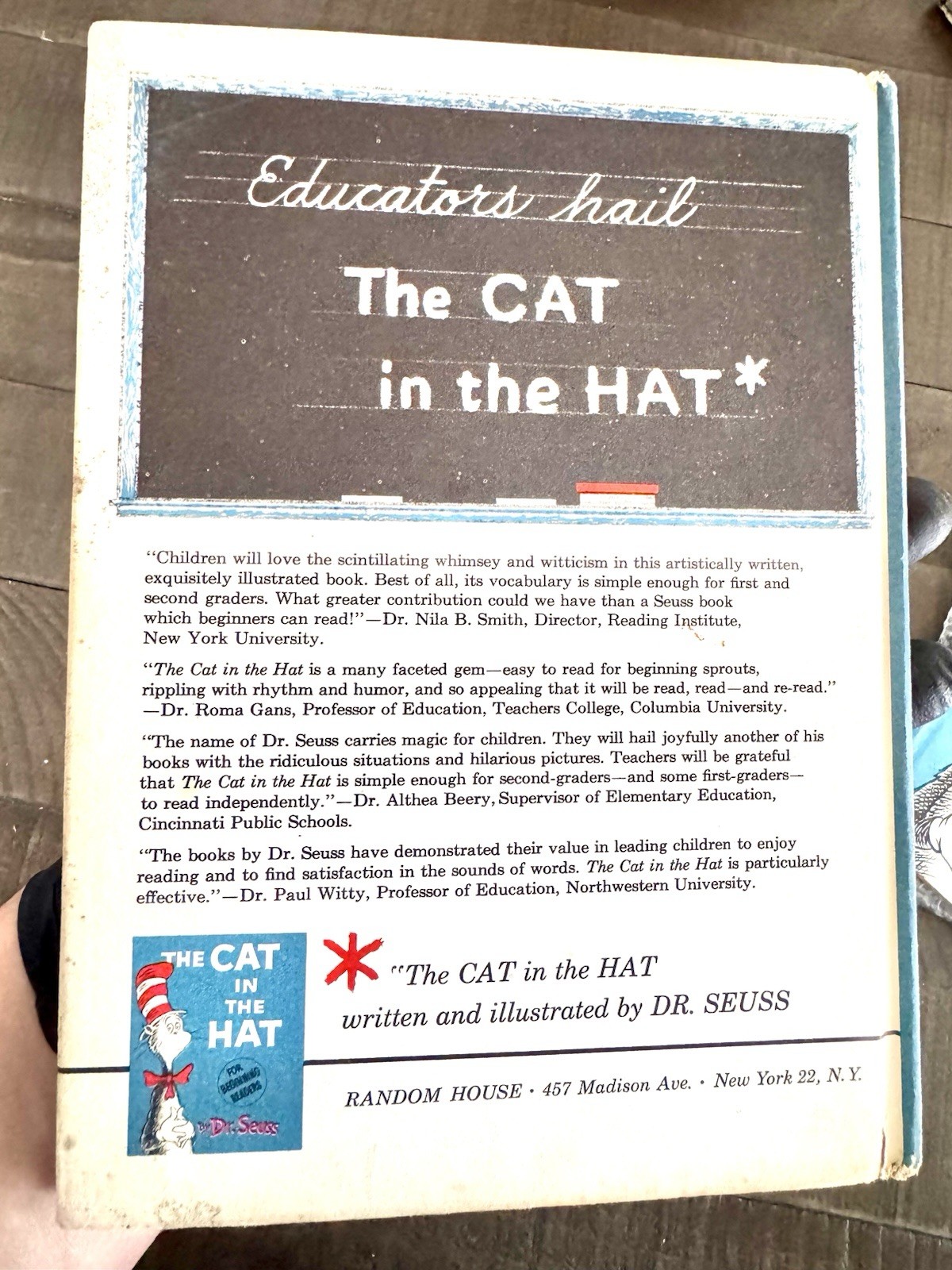 Dr Seuss 1st printing /1st edition Cat in the Hat 1957 w/ Dust Jacket ~ $900 obo