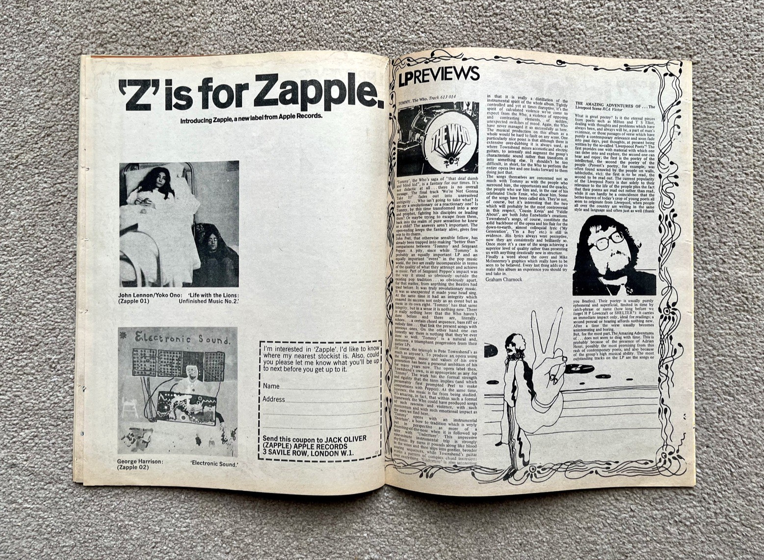 OZ MAGAZINE No.21 with Outcry and Running Man inserts.