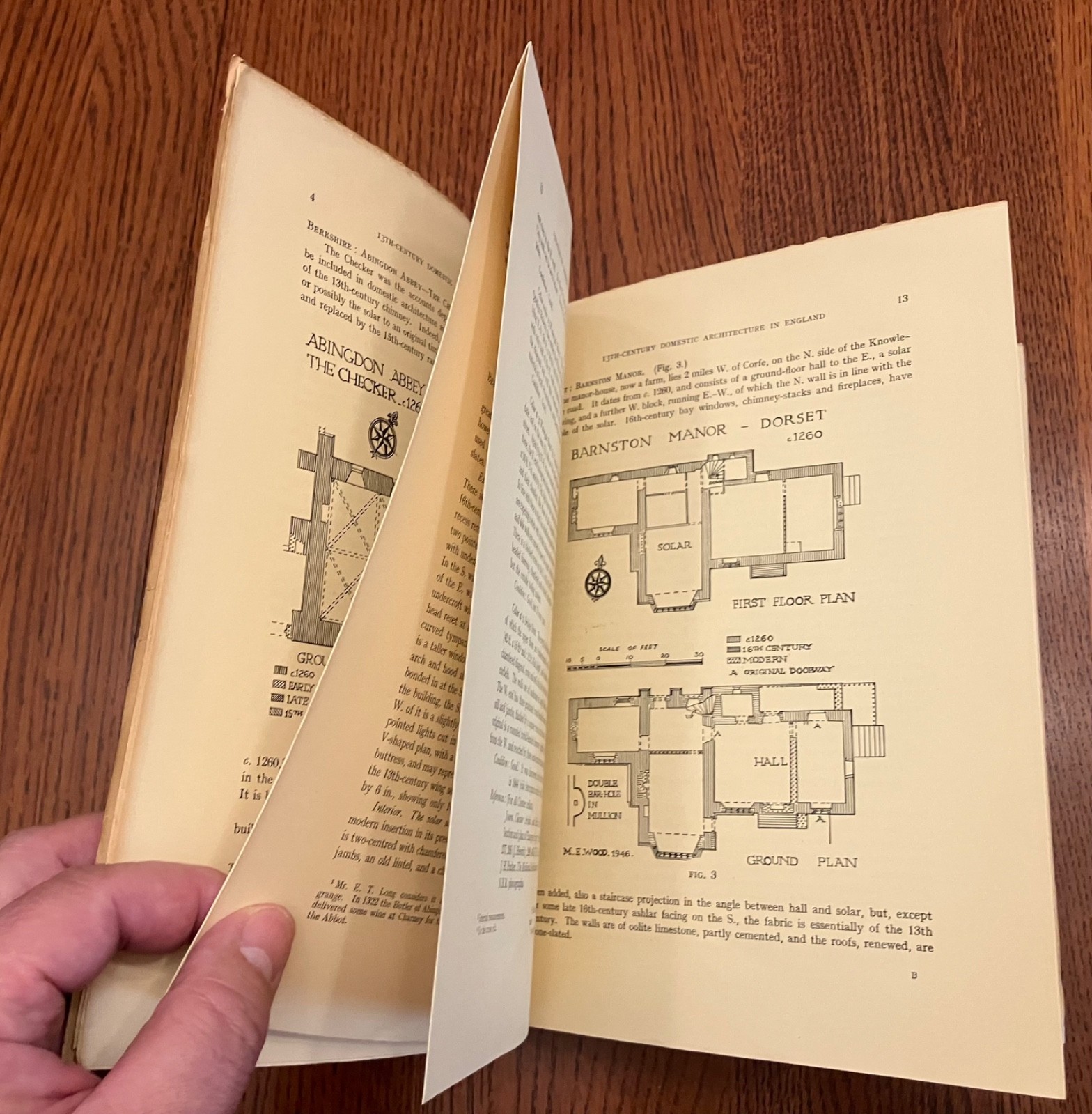 English Medieval House Archaeological Journal 1950 Margaret E. Wood Photo Plates
