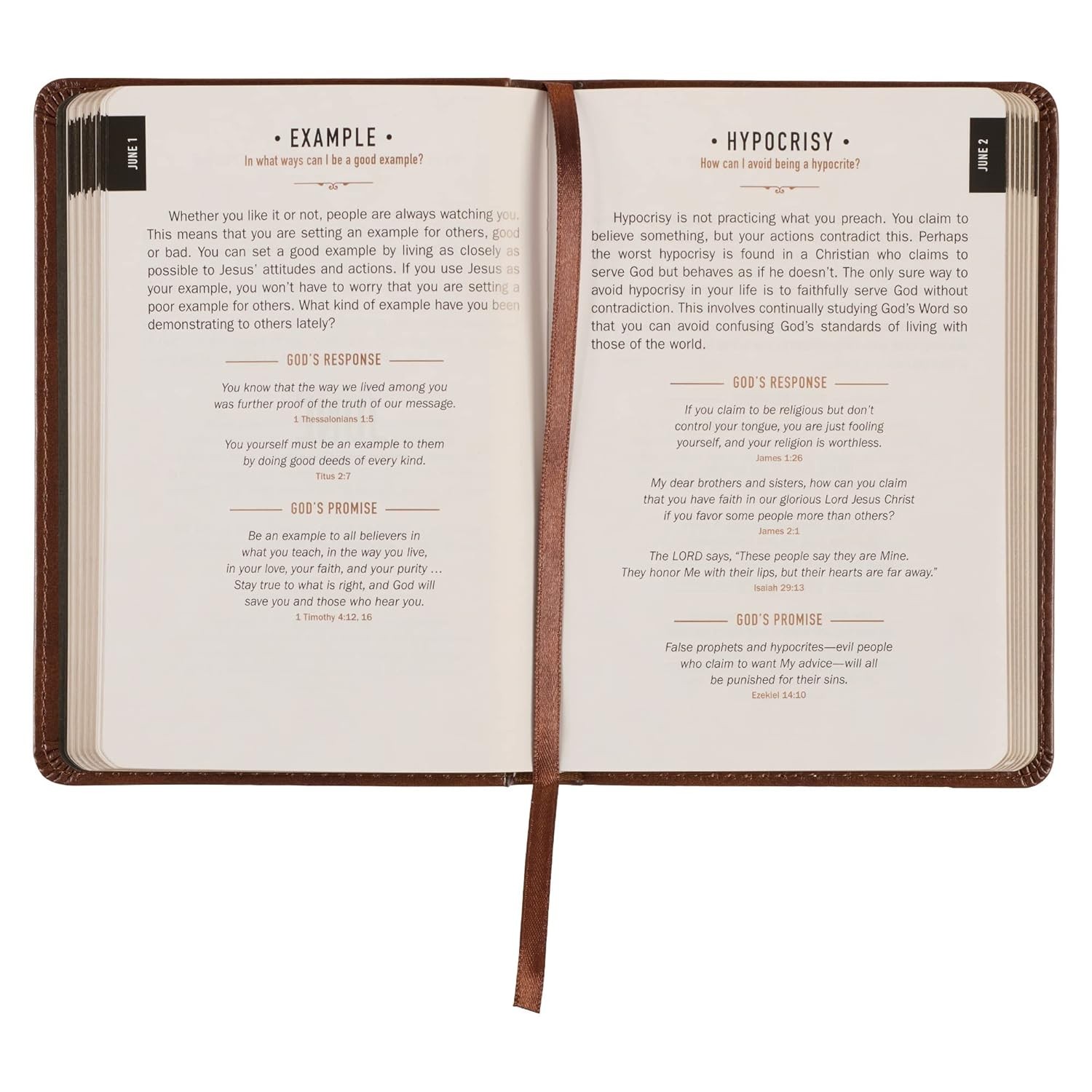 One Minute with God for Men 365 Devotions Brown Faux Leather