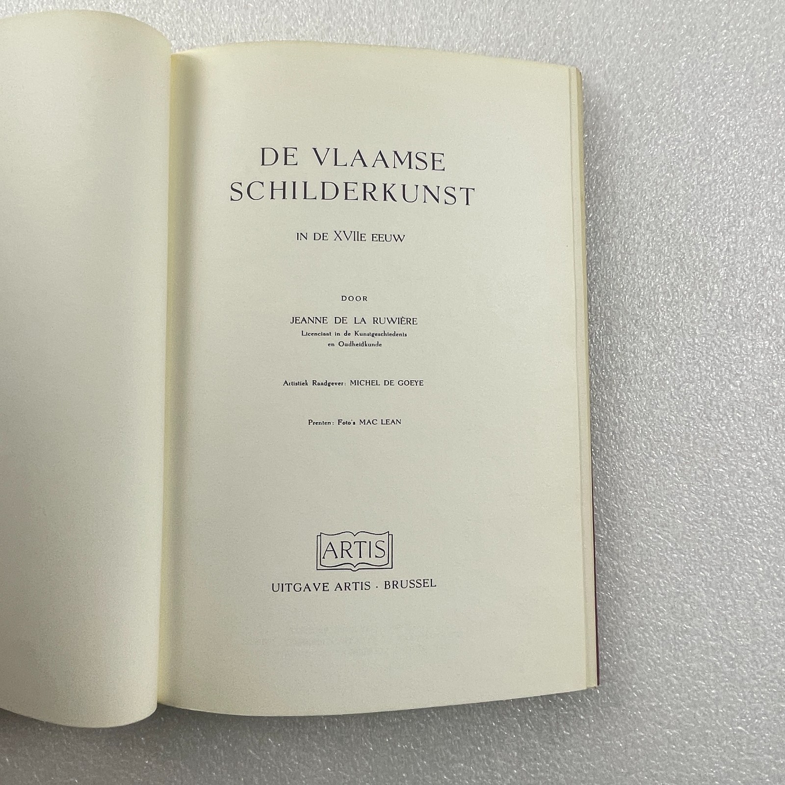 Flemish Painting 17th Century – De La Ruwière 1957 Dutch Language Color Plates