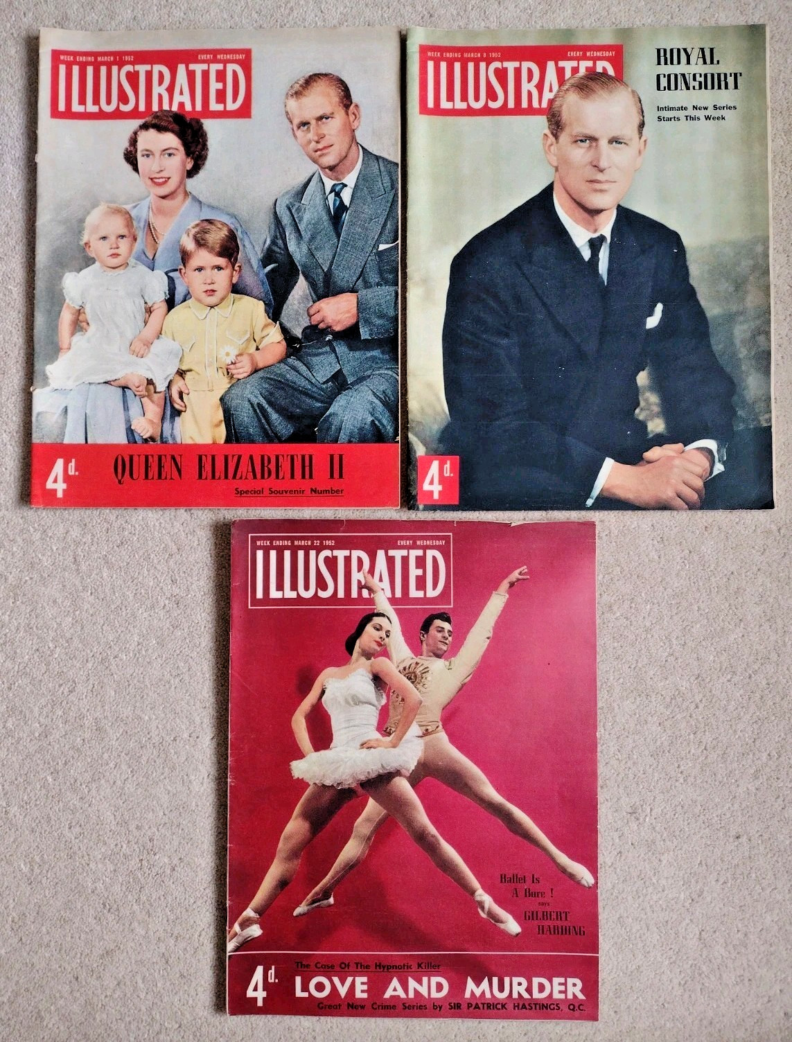 Illustrated magazine Jan-Mar 1952 x9: Elizabeth The Girl Born to be Queen +++