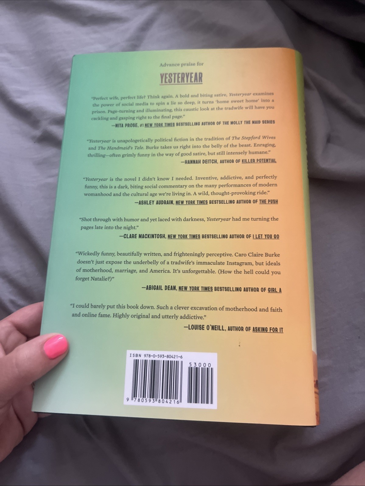Yesteryear a Novel by Caro Claire Burke (2026, Hardcover)