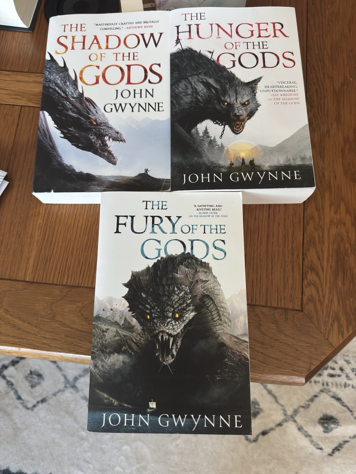 The Bloodsworn Trilogy John Gwynne Shadow Hunger Fury Of The Gods 3 PB Set