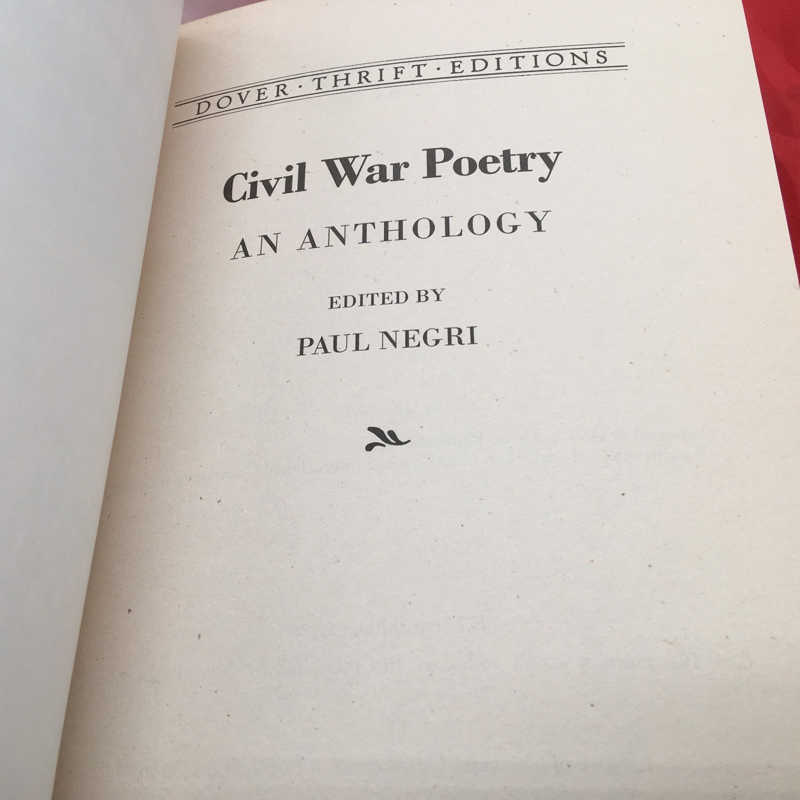 Civil War Poetry (Dover Thrift Editions) – Paperback By Paul Negri – GOOD