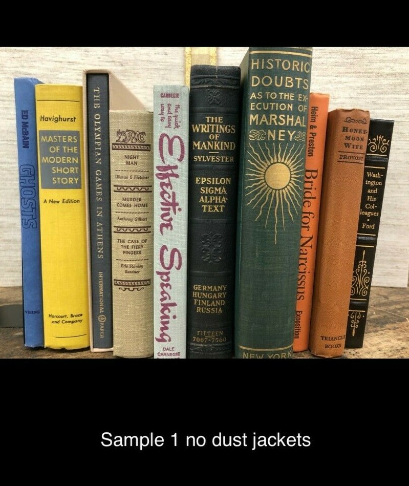 10 Vintage book lot of hardcover books assorted literature mixed authors – GOOD