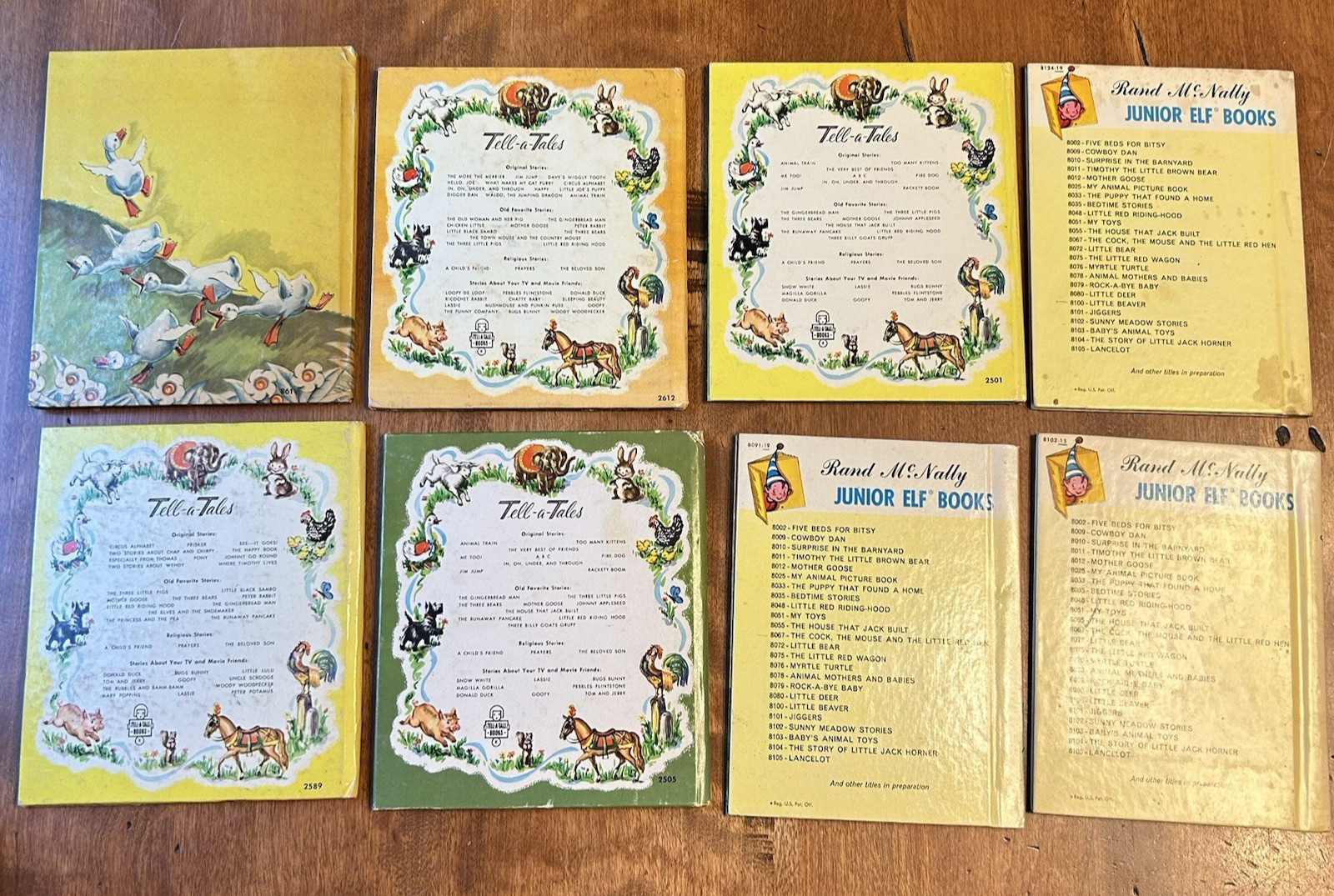 20 Whitman Tell-a-Tale and Rand McNally Junior Elf Books & Cheinco Tin Alphabet
