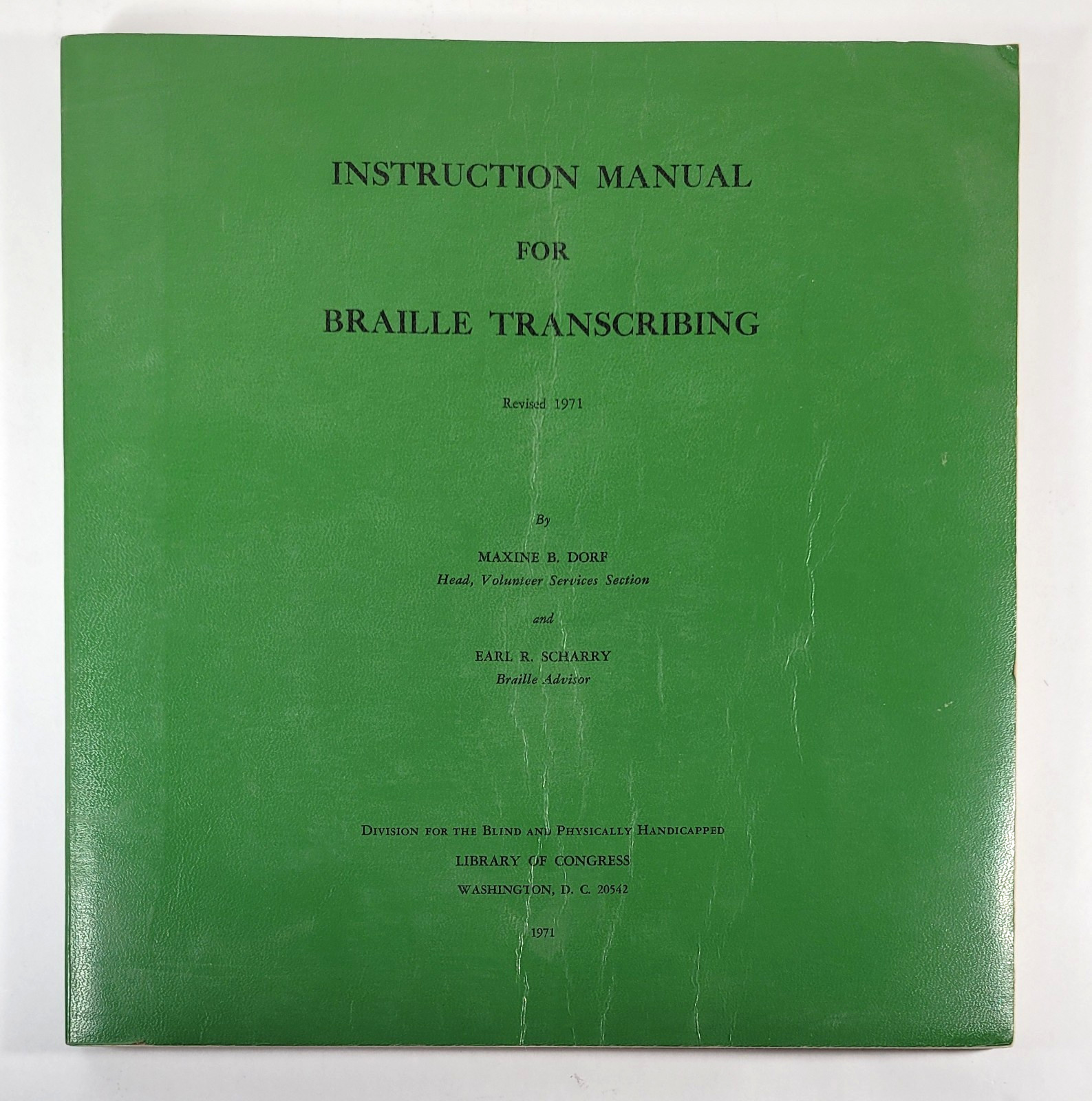 Braille Instruction Manual Lot of 7 Books Manuals Drills Transcribing
