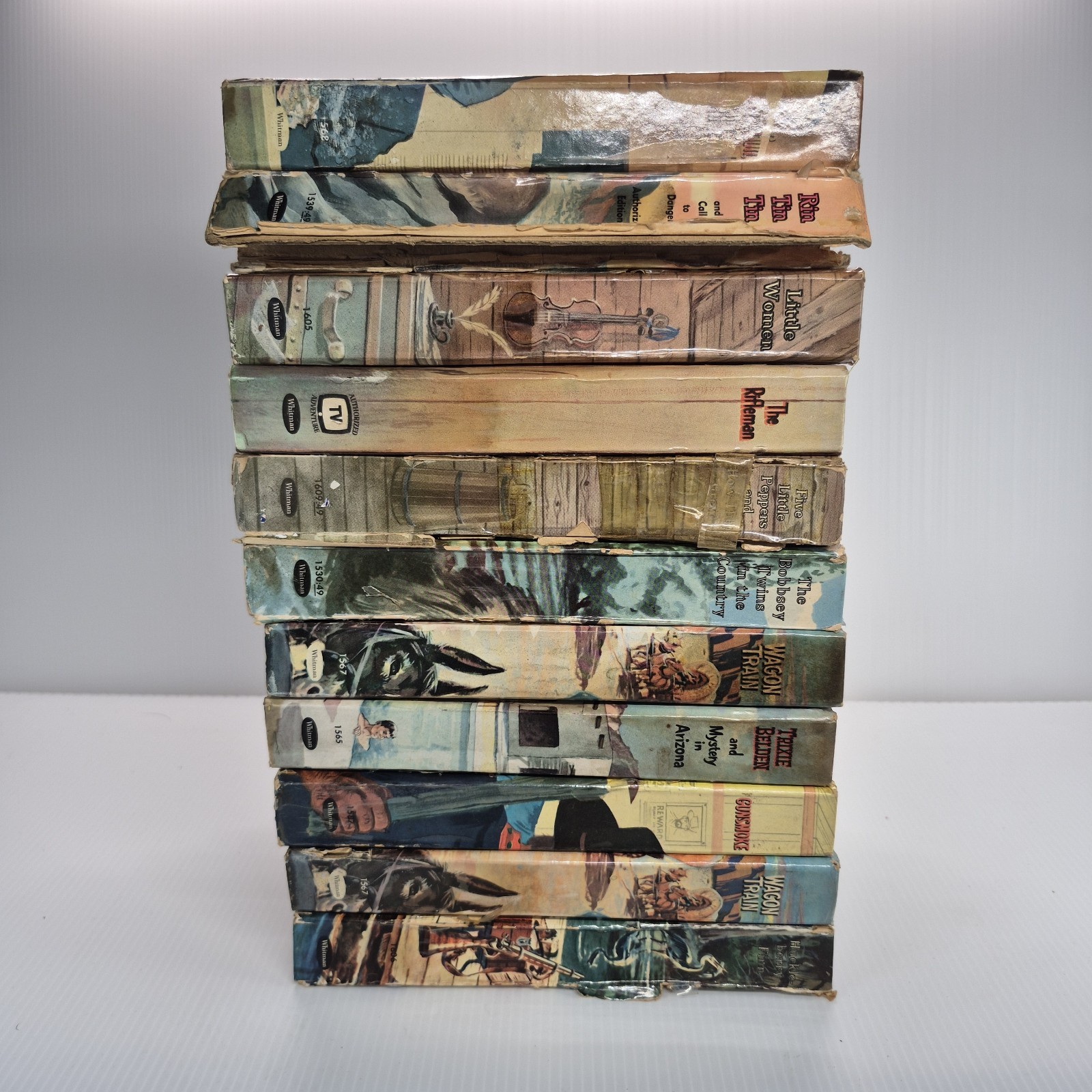 vintage Whitman publishing hardcover books featuring Western TV show Lot Of 11