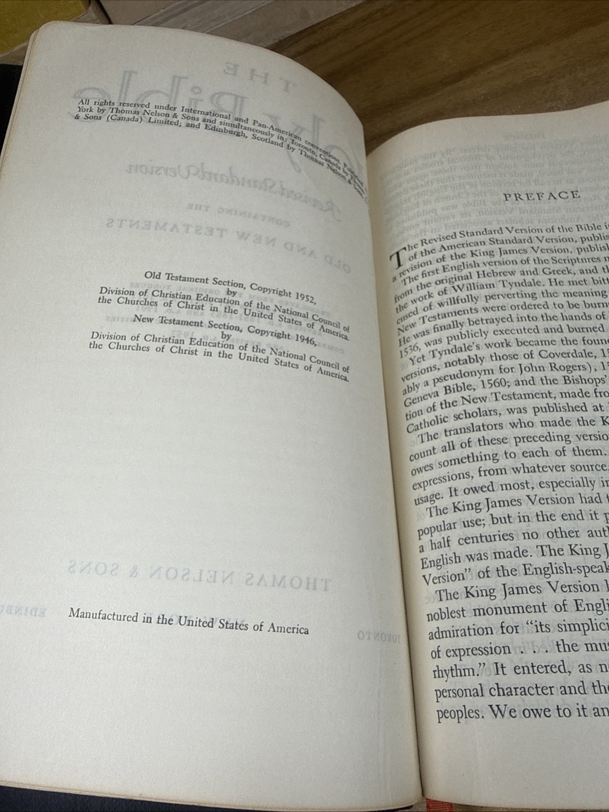 The Holy Bible, Revised Standard (RSV) Nelson 1952 EXCELLENT