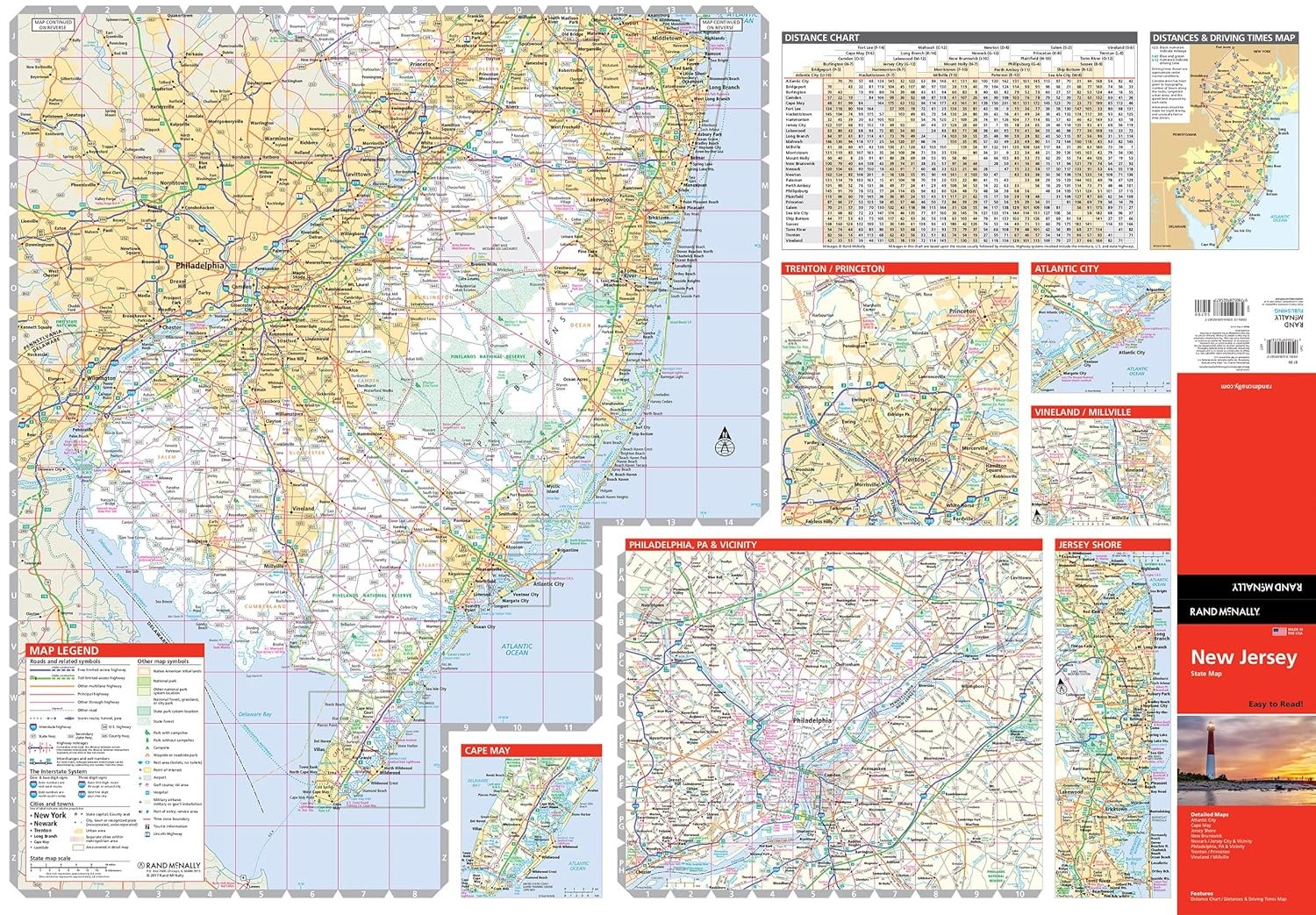 Rand McNally Rand McNally Easy to Read: New Jersey State Map (Map)
