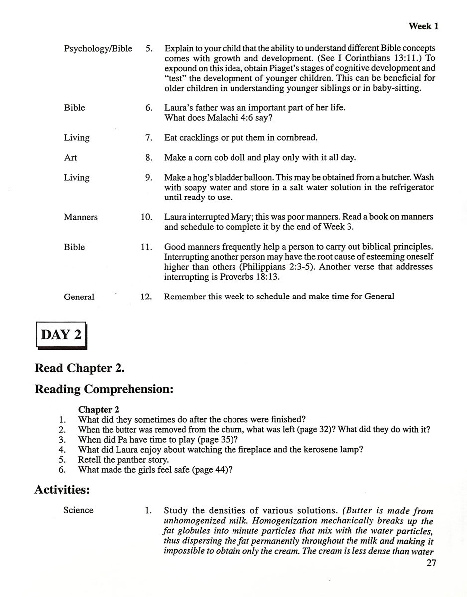 The Prairie Primer, Literature Based Unit Study, Little House Prairie