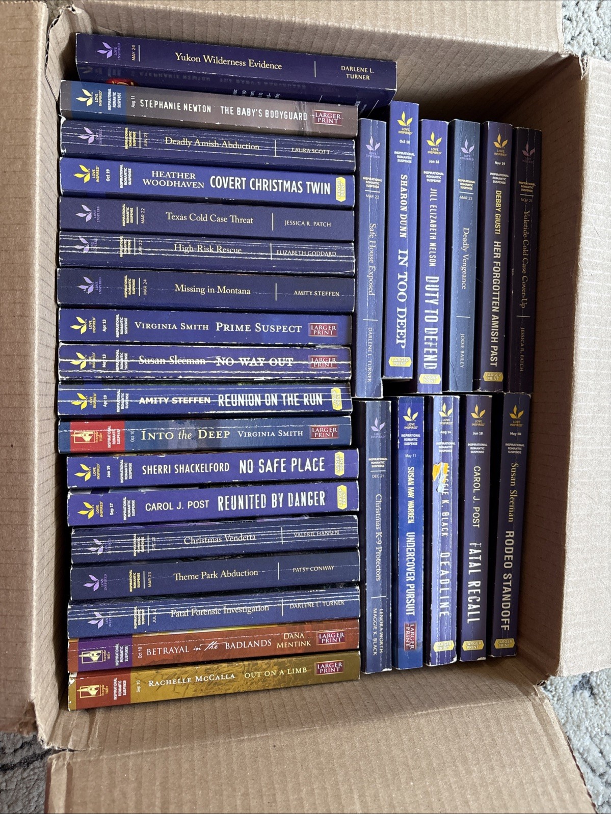 LOT 39 LOVE INSPIRED SUSPENSE Larger Large Print Inspirational Novels Books