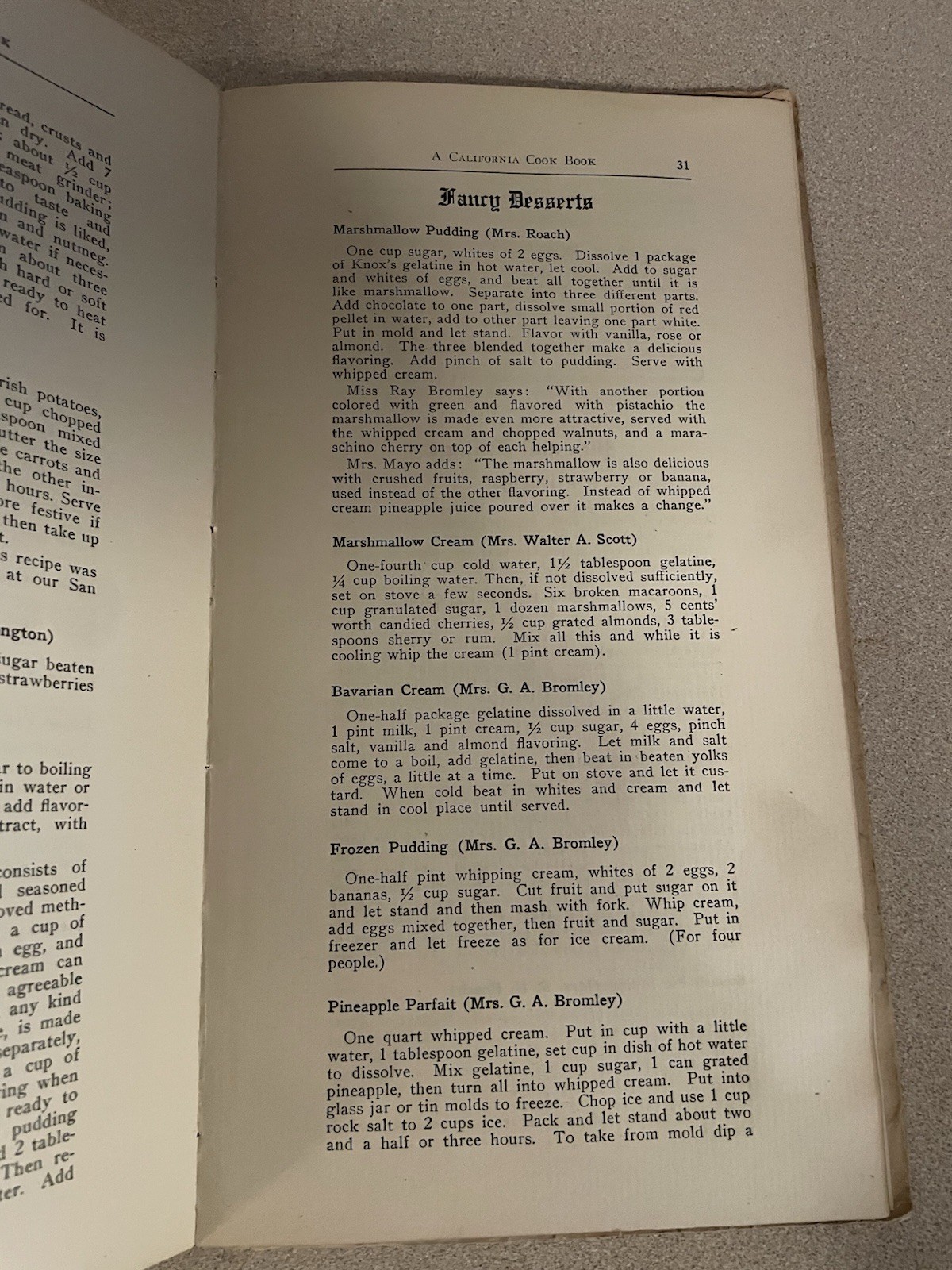 A California Cook Book By Sarah Williamson 1917 Very Rare Read Desc
