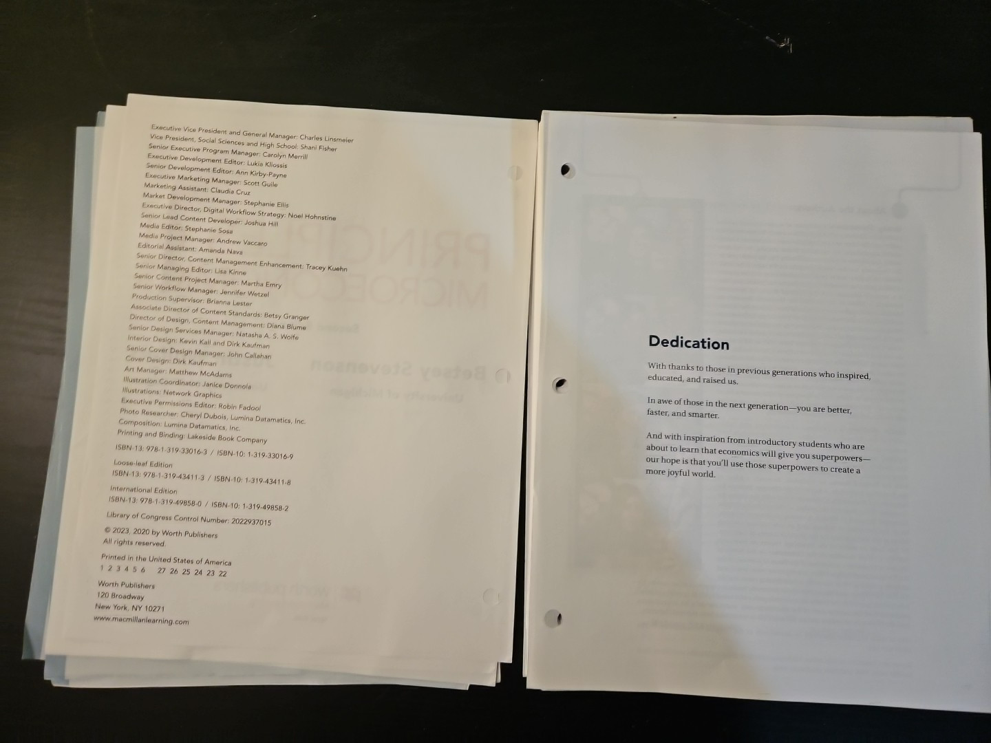 Principles of Microeconomics LooseLeaf 2nd Ed. Stevenson VERY GOOD see note