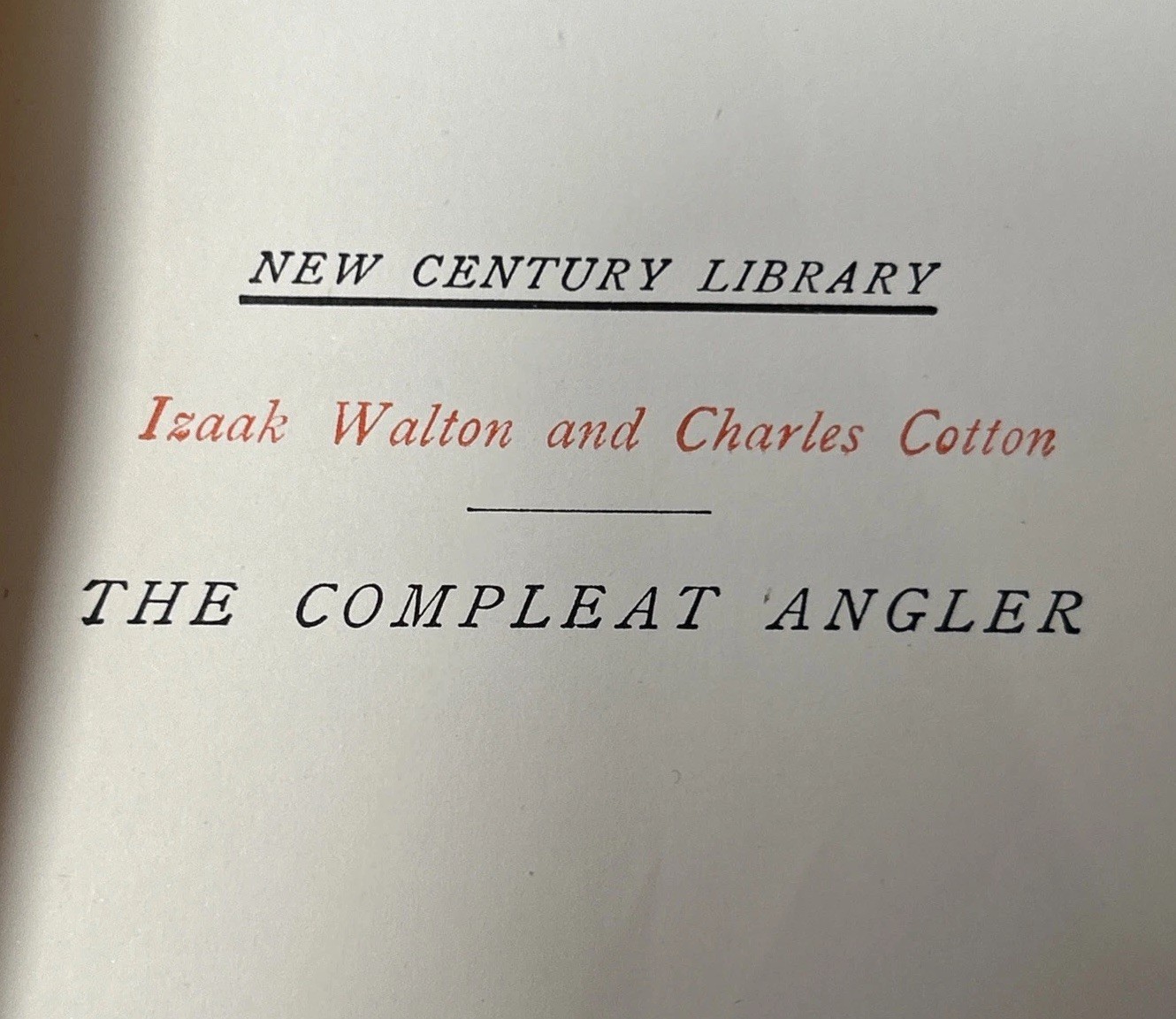 The Compleat Angler Hardback 1926 Izaak Walton Charles Cotton Fishing Book