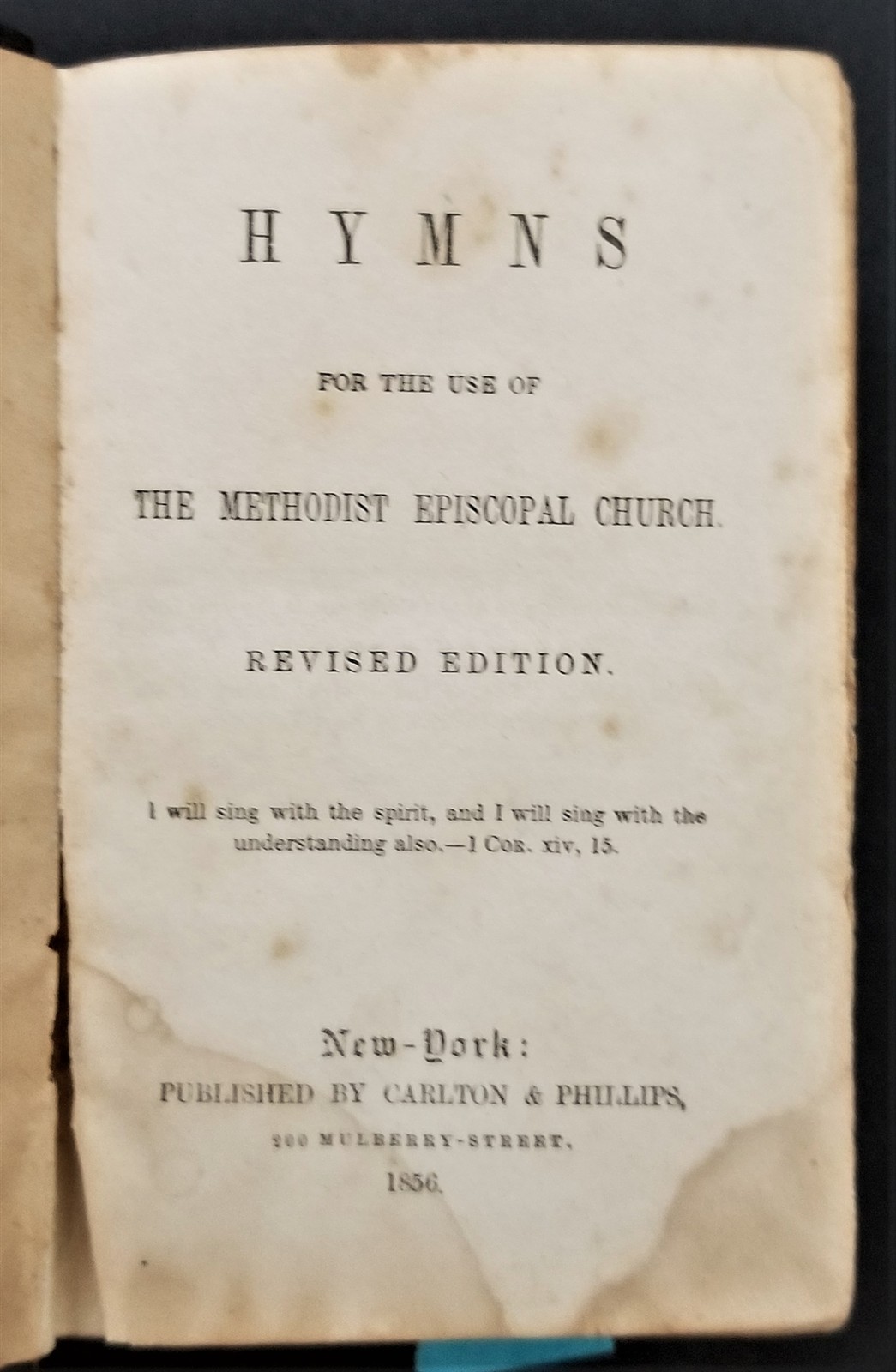 1856 antique LEATHER METHODIST HYMNS bible 736 pages bible christian prayer