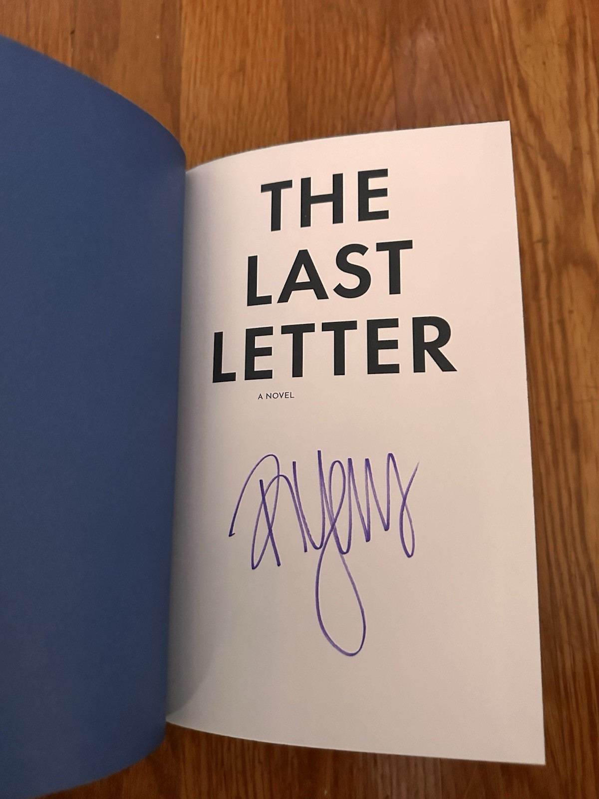 The Last Letter by Rebecca Yarros Signed Hardcover